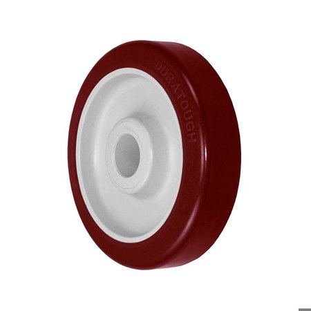 DURASTAR Wheel; 5X1.25 Duratough Polyurethane|Polyolefin(Maroon|Gray); 7/8" Pla 514PTU89J